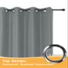 HolidayIdeas Outdoor Curtains for Patio, Waterproof, 4 Panels, 137 x 308 cm, Gray view 4