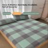 Plaid Fitted Sheet for Box Spring Beds, 100% Washed Cotton, 90 x 200 + 20 cm, Color U view 2
