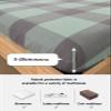 Plaid Fitted Sheet for Box Spring Beds, 100% Washed Cotton, 90 x 200 + 20 cm, Color U view 4