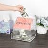 TOLIDA Acrylic Donation Box, Suggestion Box and Ballot Box with Sign Holder, Wall-Mountable view 3