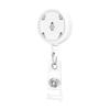 Gray Penguin Retractable Badge Holder, 360° Swivel ID Card Holder view 2