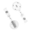 Gray Penguin Retractable Badge Holder, 360° Swivel ID Card Holder view 3