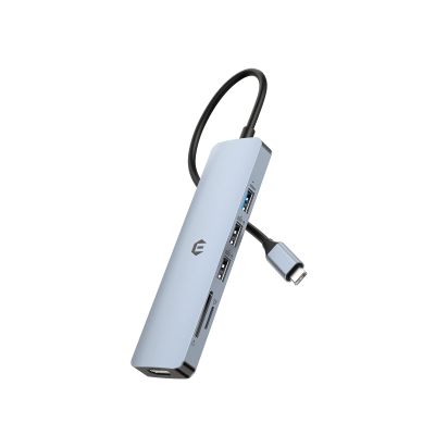 HOPDAY USB-C Hub, 6-in-1 USB-C Adapter for MacBook Air/Pro, Dual-Display 4K HDMI Docking Station