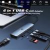 HOPDAY USB-C Hub, 6-in-1 USB-C Adapter for MacBook Air/Pro, Dual-Display 4K HDMI Docking Station view 2