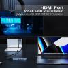 HOPDAY USB-C Hub, 6-in-1 USB-C Adapter for MacBook Air/Pro, Dual-Display 4K HDMI Docking Station view 3
