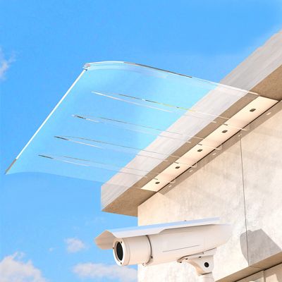 Modern Transparent Polycarbonate Door Canopy, 20 x 16 in (50 x 40 cm)