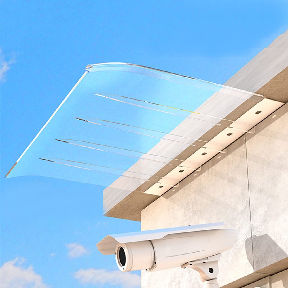 Modern Transparent Polycarbonate Door Canopy, 20 x 16 in (50 x 40 cm)