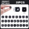 BEEFLYING 20 Black Letter D Silicone Beads view 2