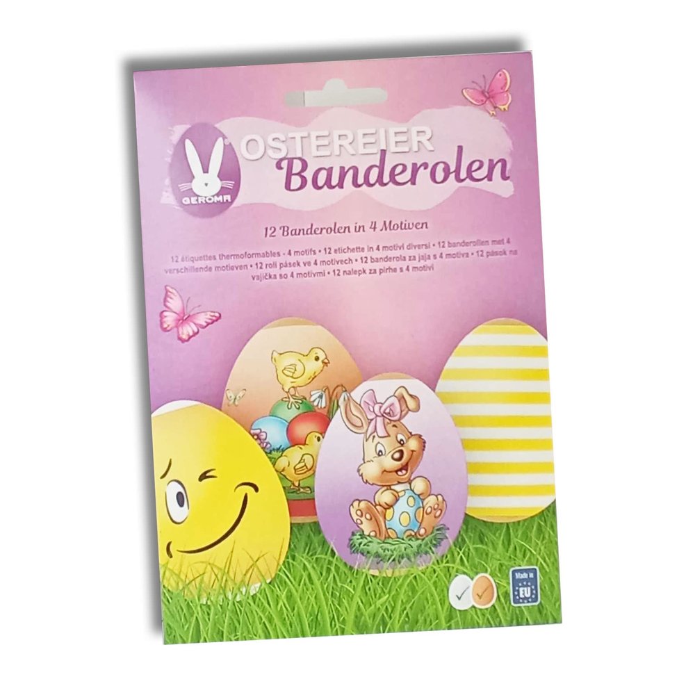 Easter Egg Bands, 12 Pack, 4 Designs