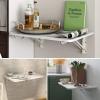 ADITAM White Wall-Mounted Folding Desk, 80 x 40 cm view 4