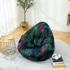 Treer Bean Bag Cover Without Filling, 3D Tropical Plants, L: 90 x 110 cm view 2