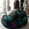 Treer Bean Bag Cover Without Filling, 3D Tropical Plants, L: 90 x 110 cm view 3