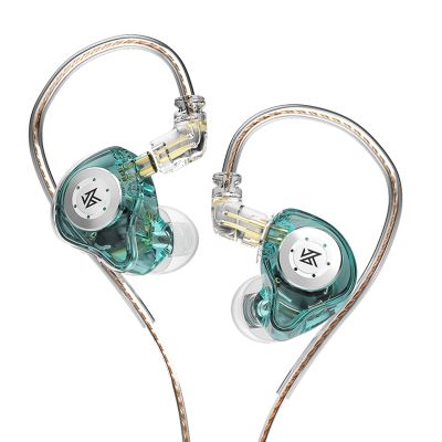 CalmGeek EDX Pro In-Ear Stage Monitor Earphones, Dual-Magnetic Dynamic Driver, Shock Bass, Detachable 0.75 mm Cable, Cyan, No Microphone