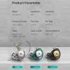 CalmGeek EDX Pro In-Ear Stage Monitor Earphones, Dual-Magnetic Dynamic Driver, Shock Bass, Detachable 0.75 mm Cable, Cyan, No Microphone view 3