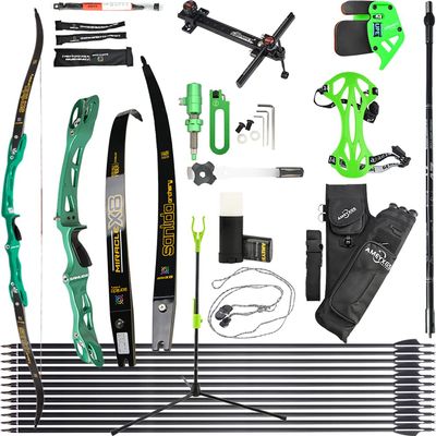 wolfman Adult Recurve Bow Set, 66"/42 lb, Green