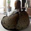 Highdi Bean Bag Chair Cover for Kids & Adults, Unfilled, Black Mandala, L 90 x 110 cm view 2