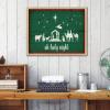 Merry Christmas Oh Holy Night Framed Wood Sign view 1
