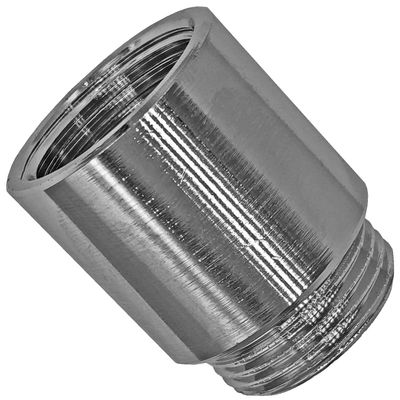 Chrome-Plated Brass Threaded Fitting, 1 in x 50 mm Female-to-Male Extension