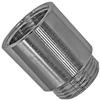 Chrome-Plated Brass Threaded Fitting, 1 in x 50 mm Female-to-Male Extension view 1
