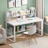 FAANAS Computer Desk with Storage Shelves, 47-Inch, White view 1