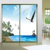 Siunwdiy Frosted Privacy Window Film, Non-Adhesive, Sand Beach Sky, 20" x 32" view 2