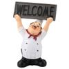Kuuleyn Welcome Board Chef Figure, Cute Miniature Statue and Table Decor for Restaurants view 1
