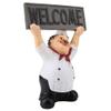 Kuuleyn Welcome Board Chef Figure, Cute Miniature Statue and Table Decor for Restaurants view 2