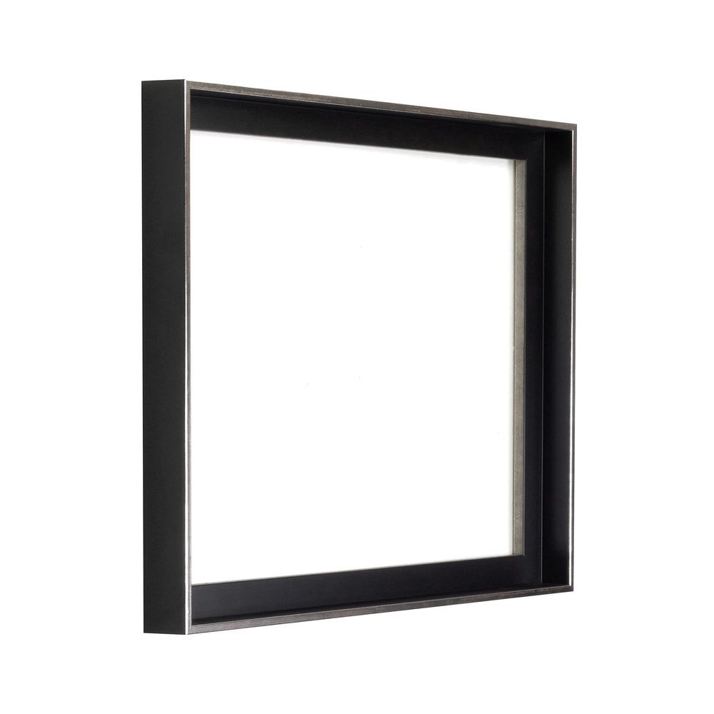 myposterframe Daphne Shadow-Gap Frame 30 x 43 cm, Black-Silver