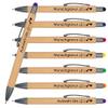 Juwelier Schnschmied 10 Wooden Ballpoint Pens with Touch Function and Engraving | Custom Engraving with Emojis Possible | Personalized Promotional Pens (Purple) view 1