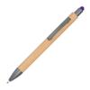 Juwelier Schnschmied 10 Wooden Ballpoint Pens with Touch Function and Engraving | Custom Engraving with Emojis Possible | Personalized Promotional Pens (Purple) view 3