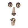 Relaxdays 4-Piece Tree Face Decor, Beige/Brown view 1