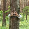 Relaxdays 4-Piece Tree Face Decor, Beige/Brown view 3