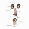Relaxdays 4-Piece Tree Face Decor, Beige/Brown view 4
