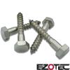 EZOTec - 8 Hex-Head Wood Screws 5 x 20 mm, DIN 571, A2 V2A Stainless Steel view 4