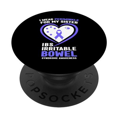 I Wear Immerwinkle for My Sister Irritable Bowel Syndrome PopSockets with Interchangeable PopGrip