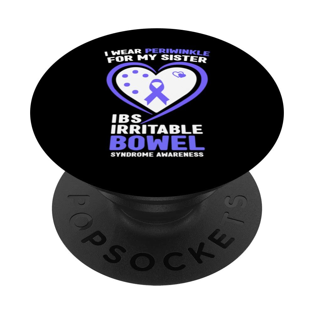 I Wear Immerwinkle for My Sister Irritable Bowel Syndrome PopSockets with Interchangeable PopGrip