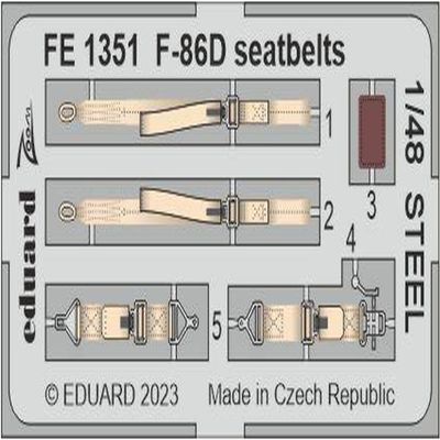 Eduard FE1351 1:48 F-86D Steel Seat Belts for Revell
