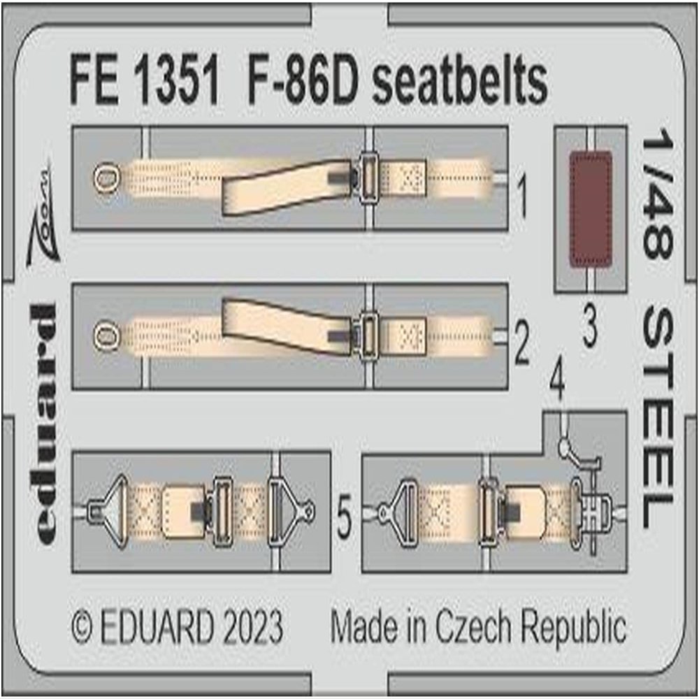 Eduard FE1351 1:48 F-86D Steel Seat Belts for Revell