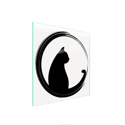 DarHuas Glass Stove Cover 20 x 20.5 in, Cat Design