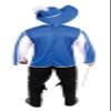P'tit Clown re22715 - Blue Musketeer Costume, Size S/M view 3