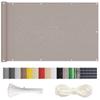 MAIFENGL Balcony Privacy Screen, Opaque UV- and Weather-Resistant Polyester, Taupe, 120 x 500 cm view 1