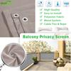 MAIFENGL Balcony Privacy Screen, Opaque UV- and Weather-Resistant Polyester, Taupe, 120 x 500 cm view 3