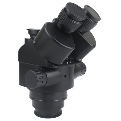 7X-45X Simul-Focal Trinocular Zoom Stereo Microscope Head with 0.5X/2.0X Auxiliary Objective Lens and 0.5X C-Mount Camera (Silver)