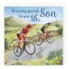 Hunts England 18th Birthday Card for Son – Road Cycling Hill Climb view 1