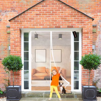 DIY Magnetic Fly Screen Door 95 x 210 cm, White