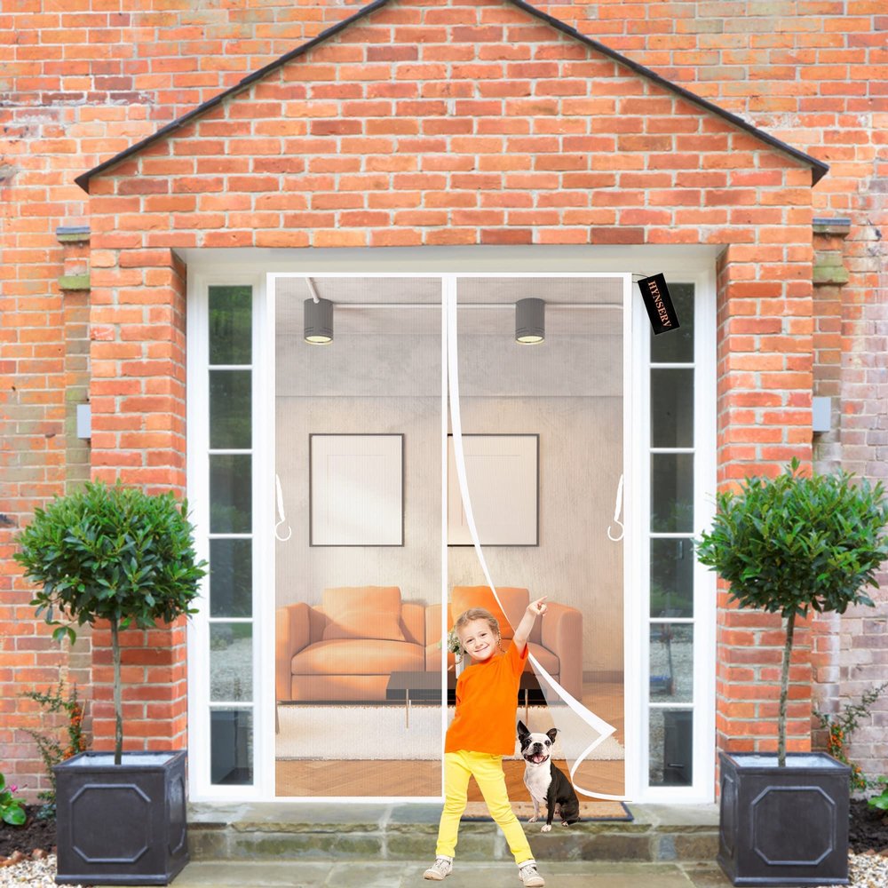 DIY Magnetic Fly Screen Door 95 x 210 cm, White