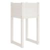ZHOUMIN Planter Box, Balcony Flower Box, Garden Pot, Herb Planter, White, 40 x 40 x 81 cm, Solid Pine Wood view 2
