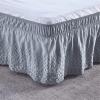 Surwin Elastic Ruffle Bed Skirt, Wrap-Around, Gray, 200 x 200 x 38 cm view 1