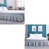 Surwin Elastic Ruffle Bed Skirt, Wrap-Around, Gray, 200 x 200 x 38 cm view 2