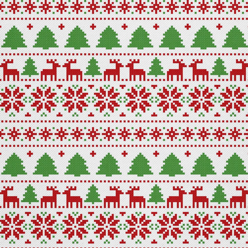 HEKO PANELS Oxford Waterproof Canvas Fabric by the Meter, Polyester, Christmas Pattern, 155 x 200 cm